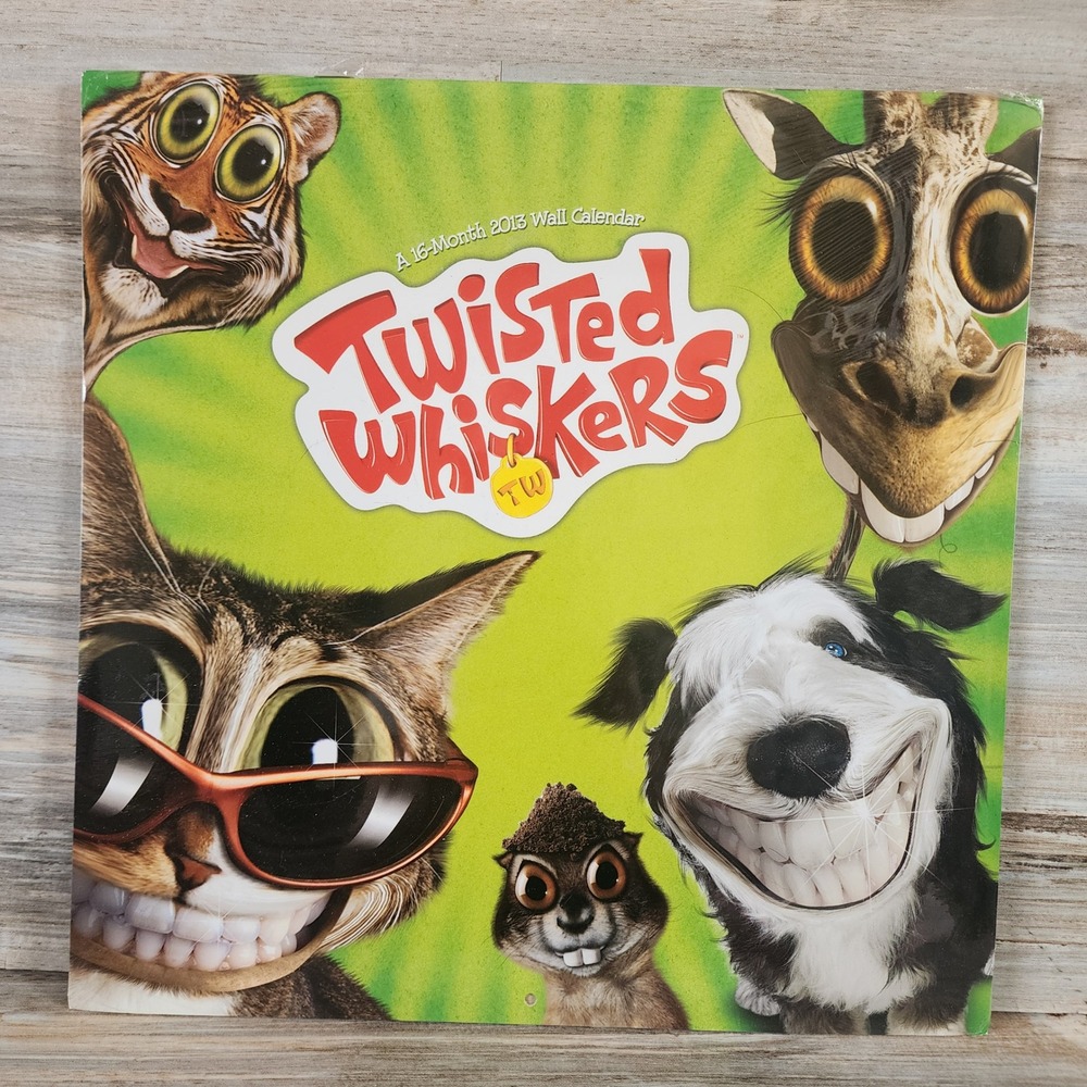 Twisted Whiskers 2013 Wall Calendar 16 Month American Greetings DateWorks New